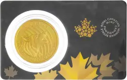 2014 Gold 1 oz Howling Wolf Coin In Sleeve - 99.999 Fine
