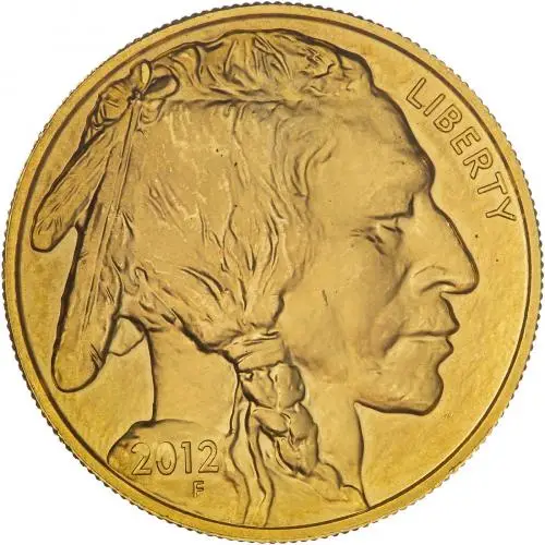 2012 Gold Bullion Ungraded 1 Ounce Buffalo  Coin Single United States of America obverse