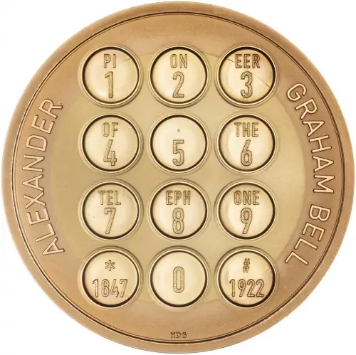 2022 Alexander Graham Bell Gold Proof £2 Coin Reverse