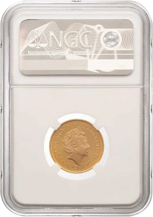 2021 Gold Proof Full Sovereign Elizabeth II Coin - NGC PF 70 Ultra Cameo obverse