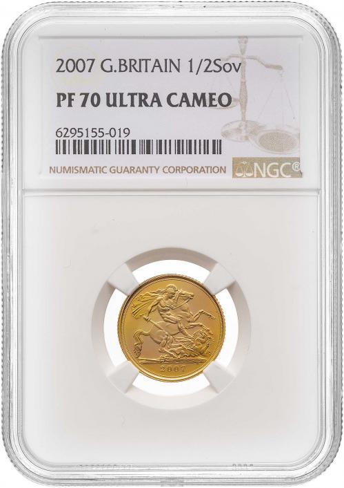 2007 Half Sovereign Gold Proof PF 70 Ultra Cameo | Chards