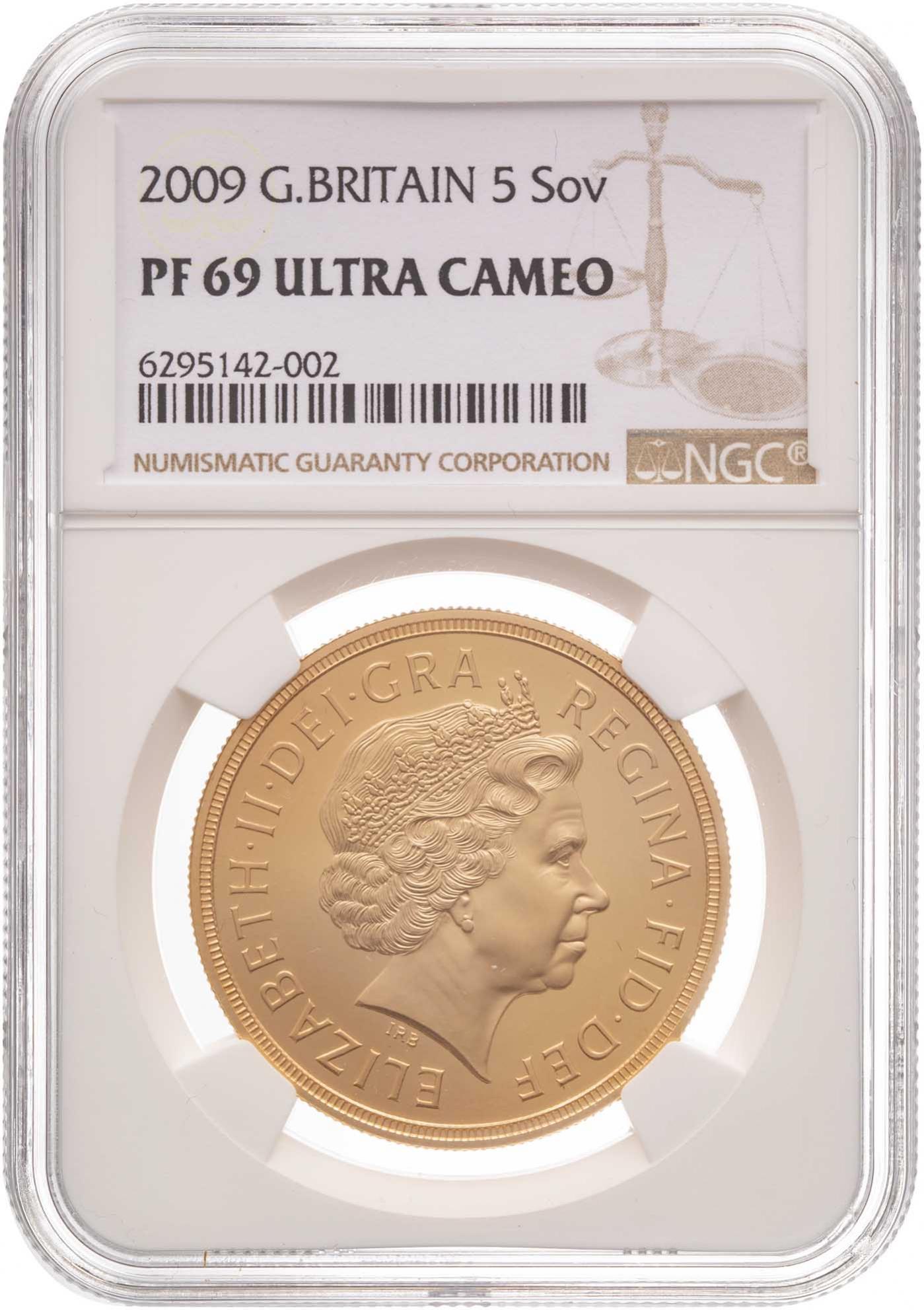 2009 Quintuple Sovereign Gold Proof Coin NGC | Chards
