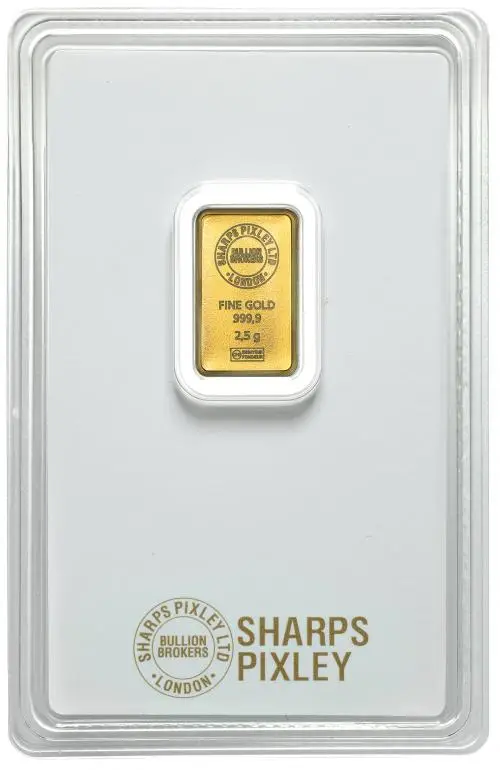 Sharps Pixley Gold 2.5g  Bar Pre-Owned reverse1