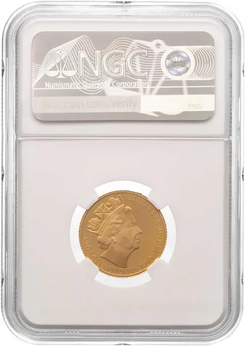 2016 Elizabeth II Gold Full Sovereign NGC PF-64 ULTRA CAMEO Coin Obverse