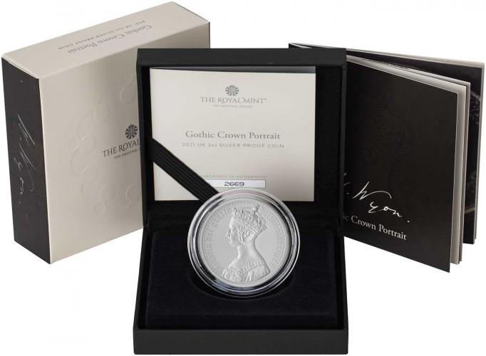 2021 Victoria Gothic Crown 2 oz Silver Proof Coin | Chards