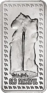 Old Faithful 1 oz Silver Bullion Bar - Pre-Owned