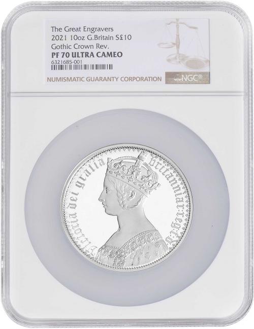 2021 Gothic Crown Victoria 10 oz Silver NGC PF-70 | Chards