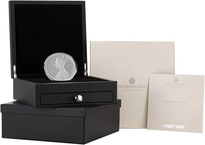 2021 Gothic Crown Victoria Portrait 5 oz Silver Proof Coin Image Display Title