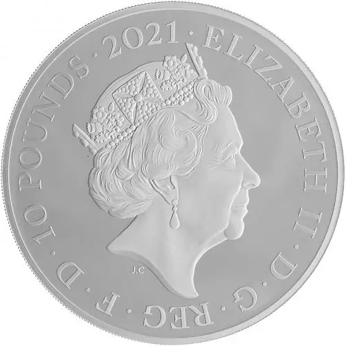 2021 Gothic Crown Victoria Portrait 5 oz Silver Proof Coin Obverse