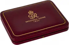 1937 With Box PF 62-63 Gold Proof Sovereign George VI Specimen Set  Coin NGC Without Cert 4 Coins closed box