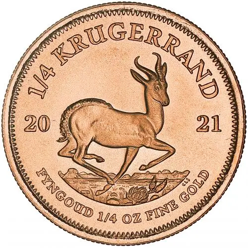 2021 Krugerrand 0.25 oz Gold Bullion Coin reverse
