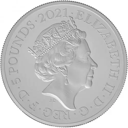 2021 Gothic Crown Portrait 2oz Silver Proof Coin Obverse