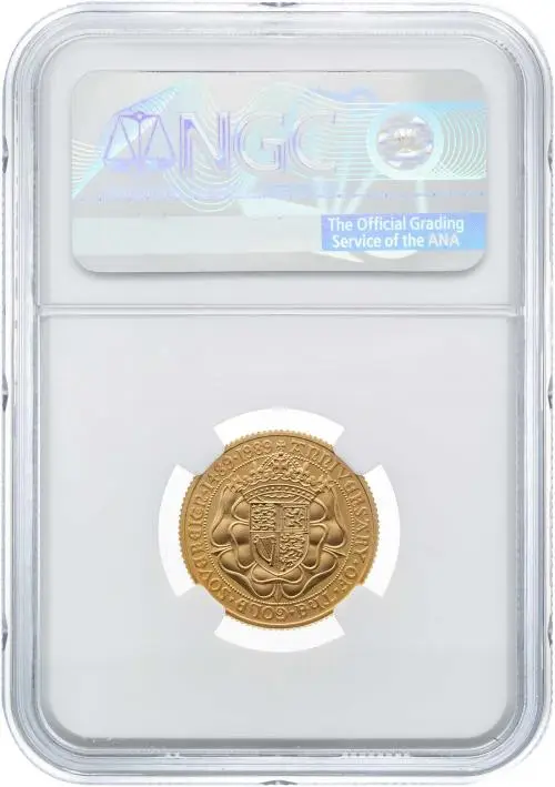 1989 Gold Proof Sovereign 500th Anniversary Coin reverse