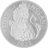2022 Tudor Beasts Lion of England 10 oz Silver Proof Coin reverse
