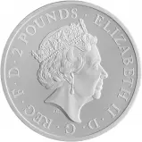 2022 Lion of England Tudor Beasts 1 oz Silver Proof Coin obverse