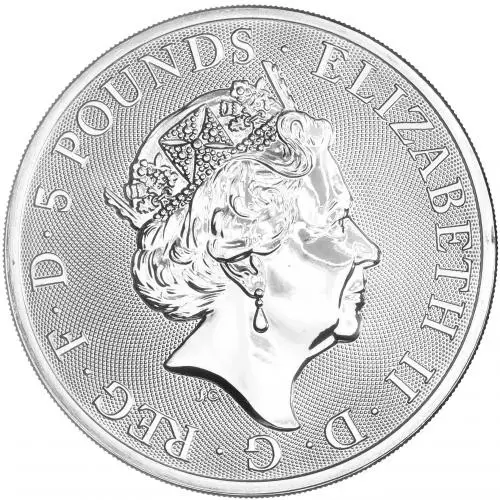 2022 Tudor Beasts Lion of England 2 oz Silver Bullion Coin obverse 1