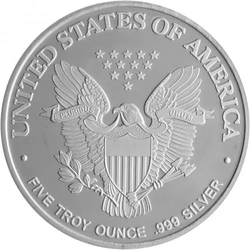 2002 Liberty Silver 5 Ounce  Coin Single United States of America