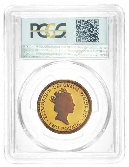 1995 Proof 'Dove of Peace' £2 Gold Coin - PCGS PF-69 DCAM obverse