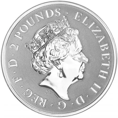 2021 Silver Bullion 1 Ounce Valiant £2  Coin United Kingdom The Royal Mint obverse