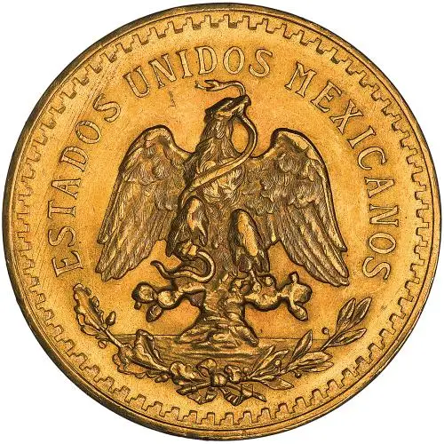 1929 Gold Bullion Mexican Peso 50 Pesos  Coin Single Mexico Mexico City Mint obverse