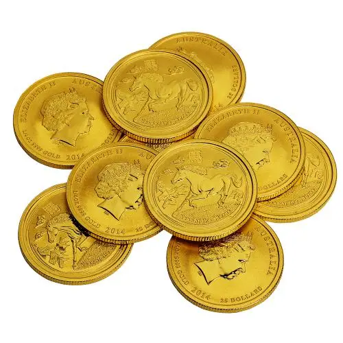 Our Choice Perth Mint Gold 0.25 oz Lunar Bullion Coin  - Minty reverse