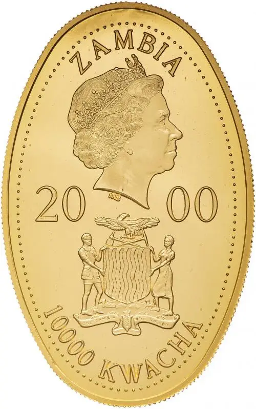2000 Gold Proof Queen Mother Centenary 10,000 Kwacha  Coin Sets with Cert Zambia Bank of Zambia 3 Coins obverse