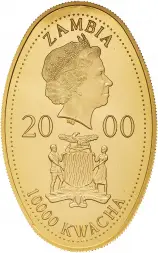 2000 Gold Proof Queen Mother Centenary 10,000 Kwacha  Coin Sets with Cert Zambia Bank of Zambia 3 Coins obverse