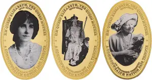 2000 Gold Proof Queen Mother Centenary 10,000 Kwacha  Coin Sets with Cert Zambia Bank of Zambia 3 Coins reverse designs
