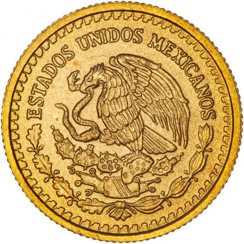 2010 Gold Bullion Ungraded 0.1 Ounce Libertad  Coin Single Mexico Mexico City Mint reverse