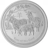 2015 2 oz Silver Coin Lunar Year of the Goat Perth Mint Bullion - Pre-Owned