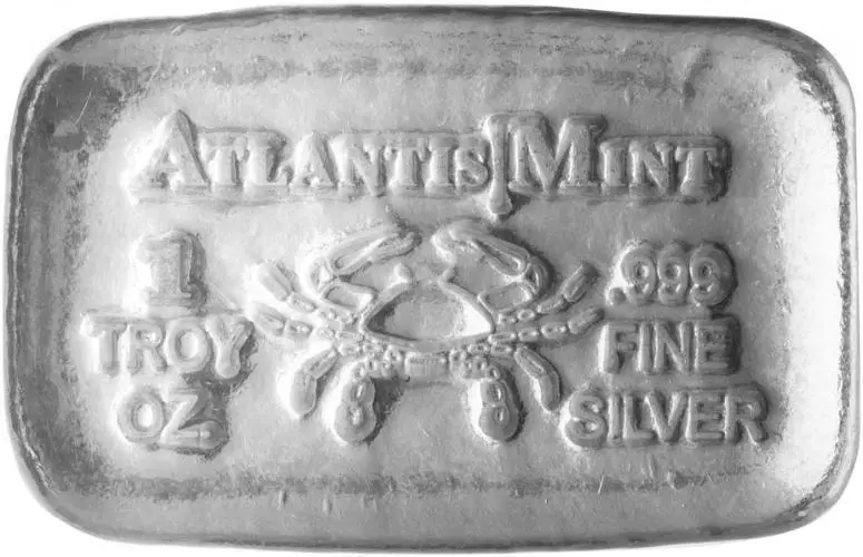 2018 1 oz Atlantis Mint Bar - Pre-Owned obverse