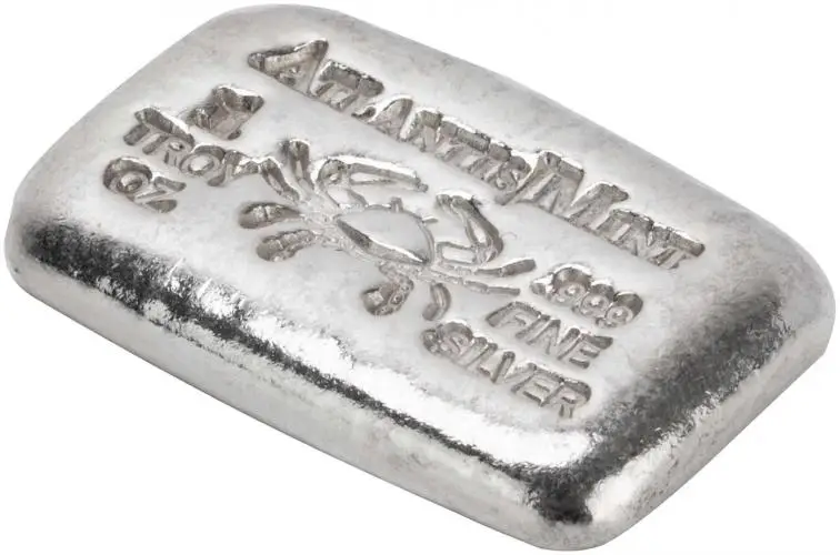 2018 1 oz Atlantis Mint Bar - Pre-Owned side view