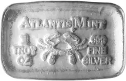 2018 Silver 1 oz Atlantis Mint Bar - Pre-Owned