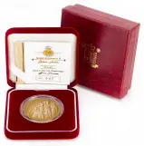 2002 Gold Proof Piedfort Golden Jubilee £5 / Crown  Coin With Box with Cert Jersey The Royal Mint with box