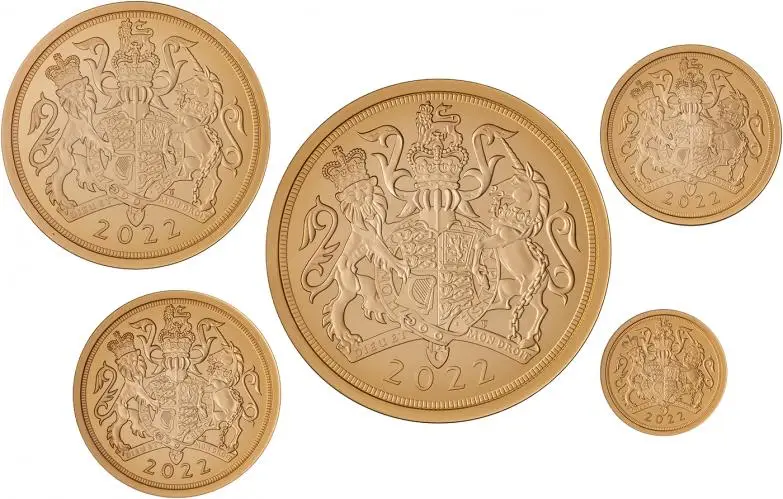 2022 Sovereign 5-Coin Pattern Set reverse designs