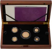 2022 Platinum Jubilee 5-Coin Gold Proof Piedfort Pattern Sovereign Set