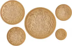2022 Sovereign 5-Coin Pattern Set reverse designs