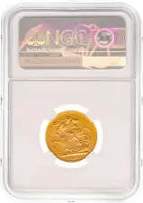 1912 Gold Sovereign George V Sydney Mint NGC AU-55 Reverse