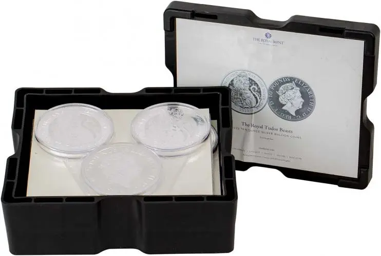 2022 Tudor Beasts Lion of England 10 oz Silver Bullion Coin in monster box