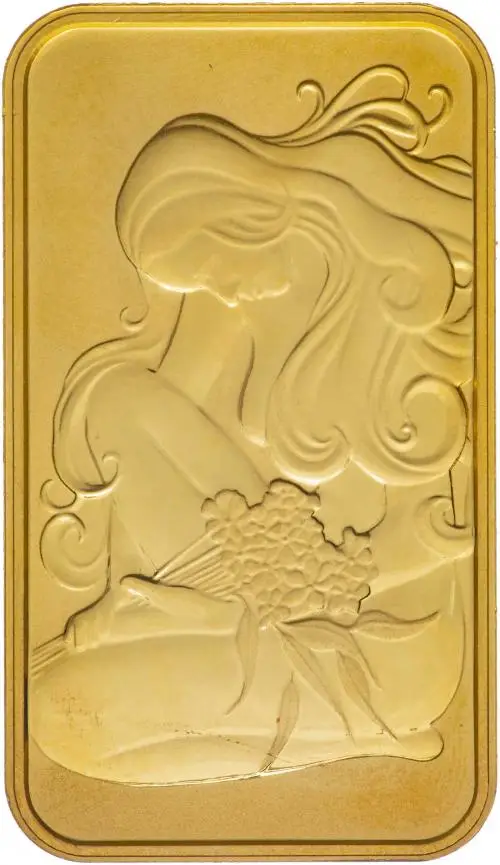 Gold Bullion Ungraded 100 Gram Oriana  Bar Without Cert Perth Mint Reverse