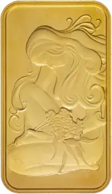 Gold Bullion Ungraded 100 Gram Oriana  Bar Without Cert Perth Mint Reverse