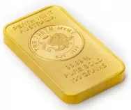 Gold Bullion Ungraded 100 Gram Oriana  Bar Without Cert Perth Mint side view
