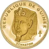 1970 Gold Graded Echnaton 5000 Franc  Coin Single Collectable Republique de Guinea Unknown aFDC