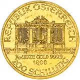1999 Gold 0.1 Ounce Philharmonic Coin obverse