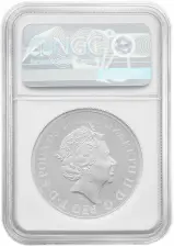 2021 Silver Proof 2 Ounce First Release Queen Label Elizabeth II Gothic Portrait PF-69 ULTRA CAMEO obverse