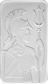 10 oz Silver Britannia Bar obverse