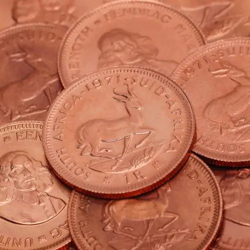 Gold Bullion 1 Rand Coin South Africa - Our Choice dates may vary close up crop