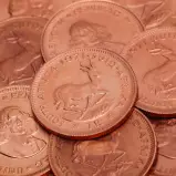 Gold Bullion 1 Rand Coin South Africa - Our Choice dates may vary close up crop