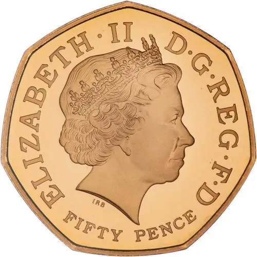 2014 Gold Proof Glasgow Commonwealth Games 50 Pence  Coin Single United Kingdom The Royal Mint obverse