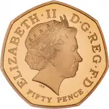 2014 Gold Proof Glasgow Commonwealth Games 50 Pence  Coin Single United Kingdom The Royal Mint obverse